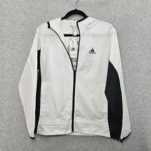 ADIDAS Women's Aeroready White and‎ Black Windbreaker Running Jacket Size Small